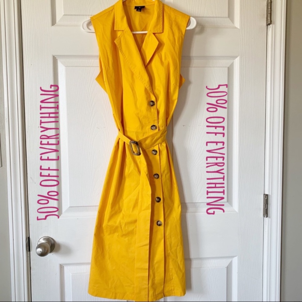 Worthington Collared Button Down Dress with Belt